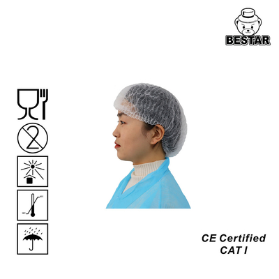 Tutup Kepala Sekali Pakai Medis 18 - 30 Inch Single Use Crimped Cap Untuk Rumah Sakit