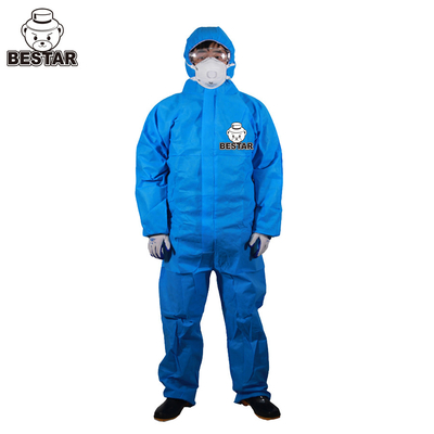 CE Certified Anti Flame Type 56 SMS Preotective Coverall dengan tudung dan boot
