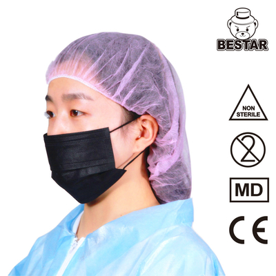 EN14683 Tipe I 3 Ply Masker Wajah Sekali Pakai SPP Untuk Medis Bedah