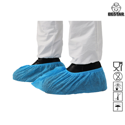 XL Blue Protective Disposable Shoe Cover 18Inch Untuk Rumah Medis