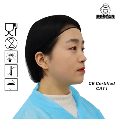Warna-warni Nylon Disposable Nonwoven Cap Hairnet Untuk Pembedahan