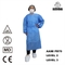 Blue Disposable Lab Coat SPP Disposable Lab Gown Jacket Dengan Manset Elastis